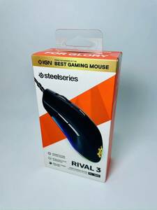 【未開封】SteelSeries ゲーミングマウス 有線 軽量 低遅延 メカニカルスイッチ 3ゾーンRGBイルミネーション Rival 3 62513