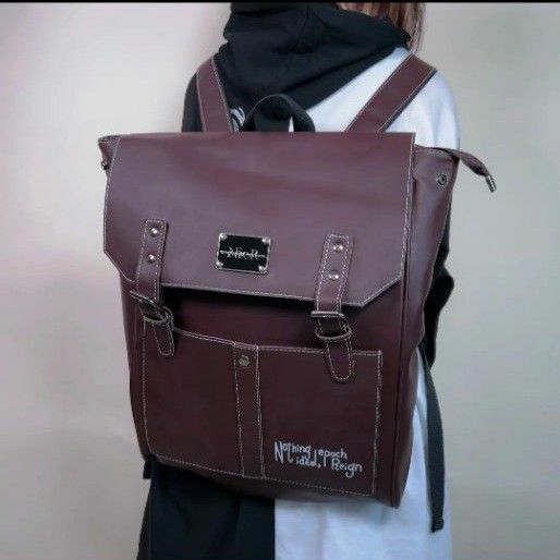 【NieR】METAL LOGO PU LEATHER大容量BACKPACK リュック