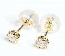 【格安】品質保証 高純度 0.2ct ダイヤモンド ピアス【限定入荷商品】(K18 YG 刻印有 Dia2121_画像5