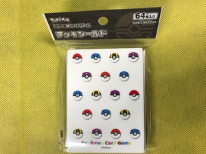 ポケモンカード　デッキシールド　スリーブ　モンスターボールデザイン　未使用品　未開封品　ポケカ　C001-100190