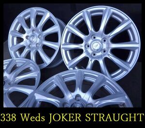 【338】T3101104 ▲Weds JOKER STRAUGHT▲17x7J 5穴 PCD114.3 +48 4本 ノア ヴォクシー ステップワゴンなど