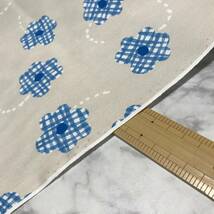 日本製　3m　Plaid Pattern　花柄　ベージュ　オックス　生地　ハギレ_画像3