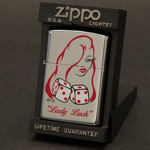 未使用　ZIPPO　LADY LUCK　幸運の女神　1995年製　レギュラー　ポリッシュ