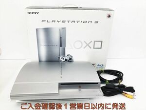 【1円】PS3 本体/箱 セット 80GB シルバー SONY PlayStation3 CECHL00 初期化/動作確認済 プレステ3 M08-030kk/G4