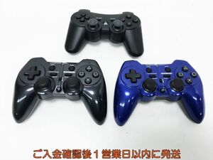 【1円】PS3 社外製 ワイヤレスコントローラー 3個セット ゲーム機周辺機器 まとめ売り 未検品ジャンク プレステ3 F10-607tm/F3