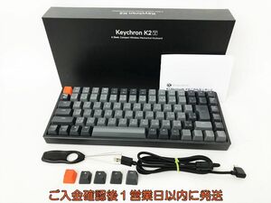 【1円】Keychron K2 Version2 ワイヤレスメカニカルキーボード 茶軸 ライトグレー 動作確認済 無線 DC07-644jy/G4