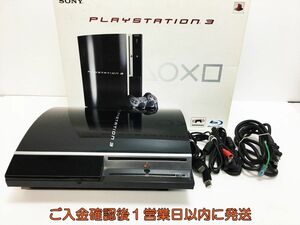 【1円】PS3 本体/箱 セット CECHL00 ブラック 80GB ゲーム機本体 HDD・ラック欠品 未検品 ジャンク G10-137ym/G4