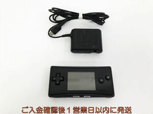 【1円】任天堂 GAME BOY micro 本体 ブラック OXY-001 動作確認済 ゲームボーイミクロ アダプター付き L09-038kk/F3