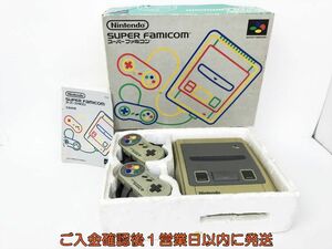 【1円】任天堂 スーパーファミコン 本体 セット レトロゲーム機 未検品ジャンク スーファミ SFC DC04-001jy/G4