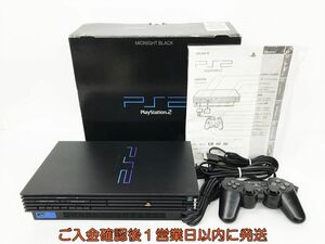 【1円】PS2 本体 セット ミッドナイトブラック SONY PlayStation2 SCPH-50000NB 未検品ジャンク プレステ2 DC09-870jy/G4