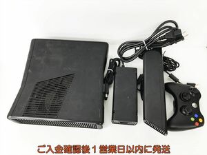 【1円】Microsoft XBOX 360 S CONSOLE 本体 セット ブラック 未検品ジャンク コントローラー キネクト DC07-655jy/G4