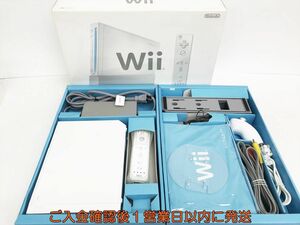 【1円】任天堂 ニンテンドー Wii 本体 セット 白 ホワイト リモコン ヌンチャク 周辺機器 未検品ジャンク G06-315ek/G4