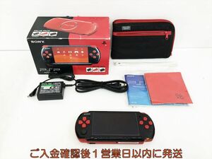 【1円】SONY PlayStation Portble PSP-3000 本体 ブラック/レッド 初期化/動作確認済 画面ヤケ バッテリーなし K07-212kk/F3