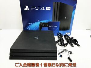 【1円】PS4 Pro 本体/箱 セット CUH-7100B ブラック 1TB ゲーム機本体 SONY 初期化/動作確認済み M03-575ym/G4