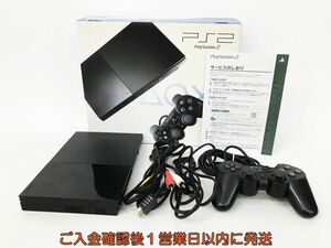 【1円】PS2 本体 セット 薄型 ブラック SONY PlayStation2 SCPH-90000 CB 未検品ジャンク プレステ2 DC08-241jy/G4