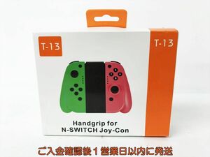 【1円】未使用品? Switch 社外製 Joy-con 左右 グリップ セット T-13 ネオングリーン/ネオンピンク 未検品ジャンク EC45-839jy/F3