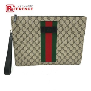 GUCCI グッチ 433665 シェリーライン クラッチバッグ ベージュ メンズ【中古】