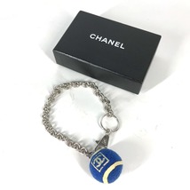 CHANEL シャネル テニス ボール チェーン バッグチャーム 05P スポーツ キーホルダー ブルー レディース【中古】_画像4