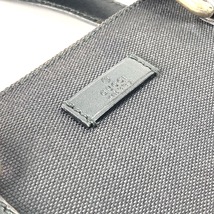 GUCCI グッチ 272347 ロゴ ハンドバッグ カバン 縦型 ショルダーバッグ マチ無し トートバッグ ブラック メンズ【中古】_画像7