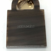 美品 HERMES エルメス アミュレット パドロックGM アクセサリー ネックレス ブラウン レディース【中古】_画像6