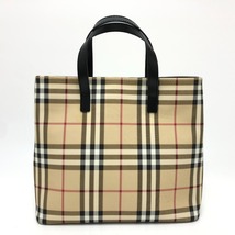 BURBERRY バーバリー カバン トートバッグ チェック ハンドバッグ ベージュ レディース【中古】_画像2