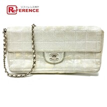 CHANEL シャネル A15316 ニュートラベルライン チョコバー チェーン CC ココマーク ショルダーバッグ シルバー系 レディース【中古】_画像1