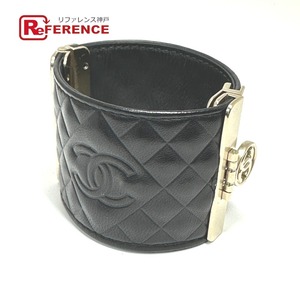 Chanel Chanel Matrasse B17p аксессуары CC Coco Mark Bangle Black Ladies [Используется]