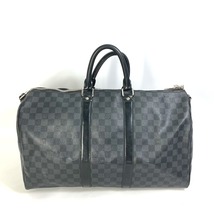 LOUIS VUITTON ルイヴィトン N41418 キーポル バンドリエール45 カバン 旅行バッグ ダミエグラフィット ボストンバッグ .ブラック【中古】_画像2