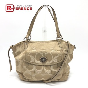 COACH Coach bag 2way signature shoulder bag beige lady's [ used ]