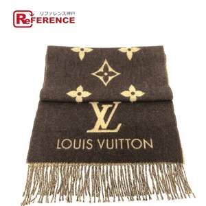 LOUIS VUITTON ルイヴィトン 不明 フリンジマフラー モノグラム マフラー ブラウン レディース【中古】