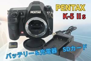 【シャッター切れるまで確認】PENTAX ペンタックス K-5 IIs ボディ バッテリー＆充電器　SDカード