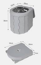 災害用トイレ 簡易トイレ ポータブル トイレ 折りたたみ 凝固剤 防災トイレ 非常用トイレ 携帯トイレ 水洗い可能 硬化剤付き 排泄処理袋_画像6