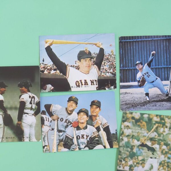 カルビープロ野球カード1973年5枚 読売ジャイアンツ