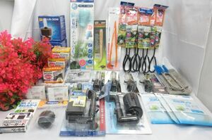 ③★観賞魚 水槽用★掃除用具 スポンジフィルター エアーストーン 水草風オブジェ 合計35個★未使用 保管品