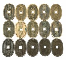 1円～◆⑤◆古銭・貨幣◆穴銭 天保通宝 當百 おまとめ15枚 総重量約315.2g 詳細不明 長期保管品_画像1