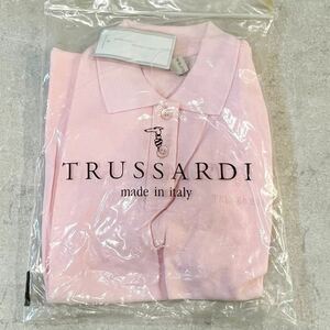 【S1243】 TRUSSARDI ポロシャツ Mサイズ ピンク 半袖