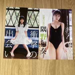 NMB48 隅野和奏　グラビア切抜5P