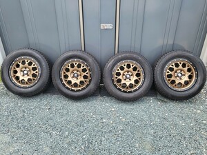 【MLJ/XTREME-J XJ04】17×7.0J/7J 5/114.3 +42 マットブロンズ/ブラックリム　三菱 デリカD5/RAV4/エクストレイル　中古　スタッドレス