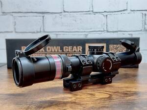 ほぼ未使用！Black Owl Gear Tactical 1.5-6X24 Optic Fibre レティクルRED ハイマウント・レンズプロテクターのオマケ付き