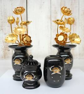  tradition industrial arts industrial arts fine art * family Buddhist altar Buddhist altar fittings high class Buddhist altar fittings *. flower attaching flower . one against * flower ornament gorgeous 7 ps.@. aluminium gold color * brass lustre engraving flower Tang . writing 