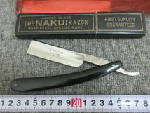 S【2-3】◎▼5 西洋剃刀 2点 未使用品？ NAKUI RAZOR 他 FEON 古いカミソリ 長期保管品 / 理容 床屋 ビンテージ剃刀 髭剃り_画像4