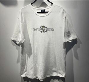 STUSSY ホワイト 半袖Tシャツ 古着 韓国 ストリート 白 プリントT XLARGE HUF supreme 古着 韓国