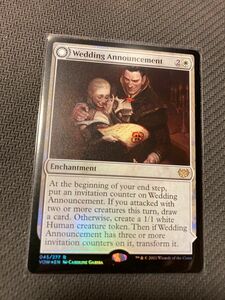 MTG 婚礼の発表　 英語版　foil wedding announcement