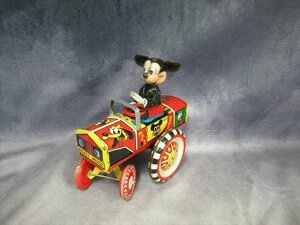 当時物 ラインマー 版 ミッキーマウス ブリキ 自動車 日本製 ディズニー