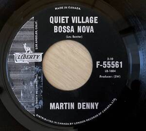 7inch★Martin Denny『Quiet Village Bossa Nova』★レアな Bossa Nova バージョン！★Exotic, Lounge★細野晴臣, ヤン富田★45 EP