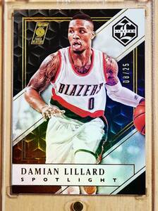 25枚限定 SP 2015 -16 Panini Limited DAMIAN LILLARD Spotlight ( /25) / ダミアン リラード #102