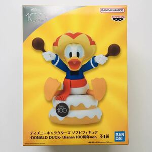 【新品未開封】58 ディズニーキャラクターズ ソフビフィギュア DONALD DUCK Disney 100周年ver. フィギュア