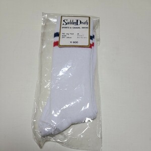 90s Sudden Death (突然死) Sports & Casual Socks 24~26センチ 靴下 ソックス 白 ライン入り 韓国製 未使用