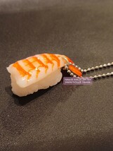 寿司 ミニチュア えび 海老 ボールチェーン キーホルダー ストラップ 新品 ミニチュア 食品サンプル_画像1