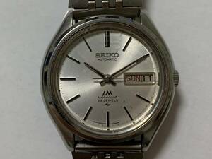 1円〜 稼働品 SEIKO セイコー ロードマチック スペシャル 5206-6061 自動巻き 3針 デイデイト シルバー文字盤 社外ベルト 他詳細不明